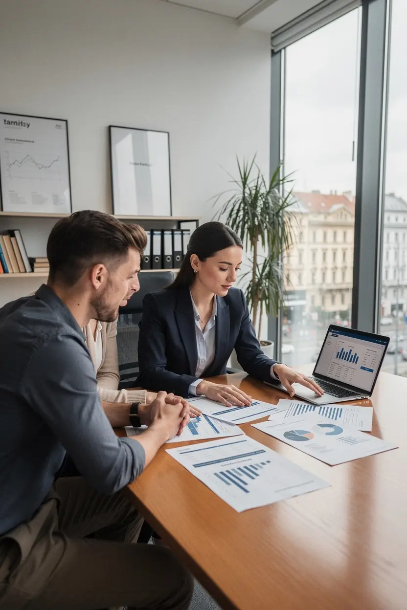 Csoportos tanulás a személyes pénzügyekről, diákokkal és oktatókkal.