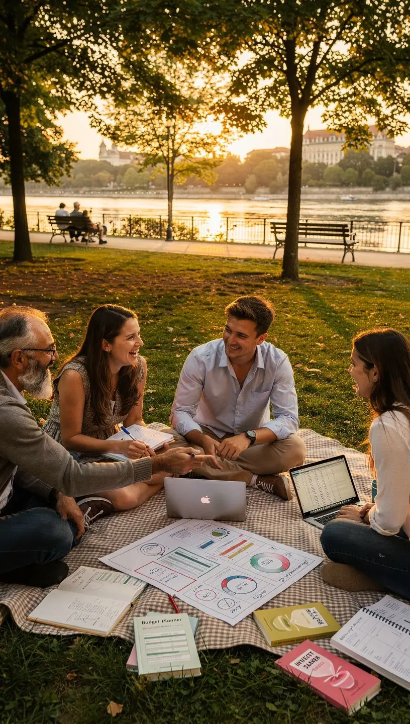 Személyes pénzügyi tervezés folyamata, ahol a havi költségvetés tervezése látható.