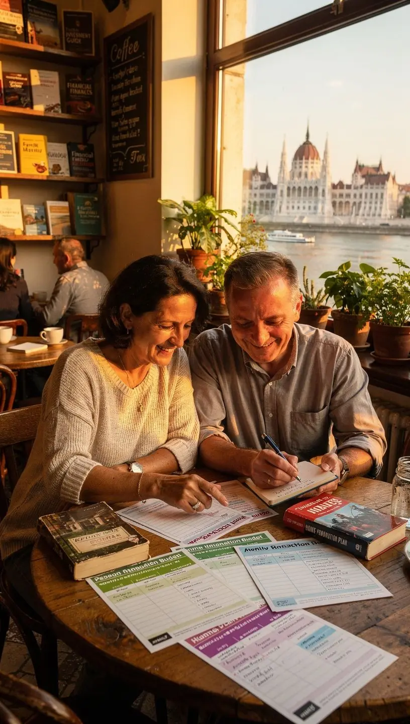 Havi pénzügyi tervező sablon, amely világos útmutatást nyújt a költségek kezeléséhez.